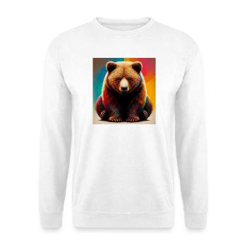 ours - Sweat-shirt Unisexe - blanc - Devant