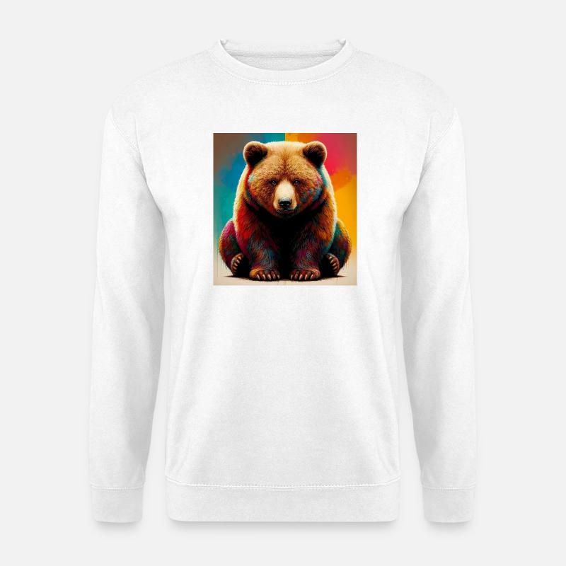 Bär - Unisex Pullover - Weiß