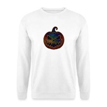 Glitzernder Regenbogen Kürbis zu Halloween - Unisex Pullover - Weiß - Vorne