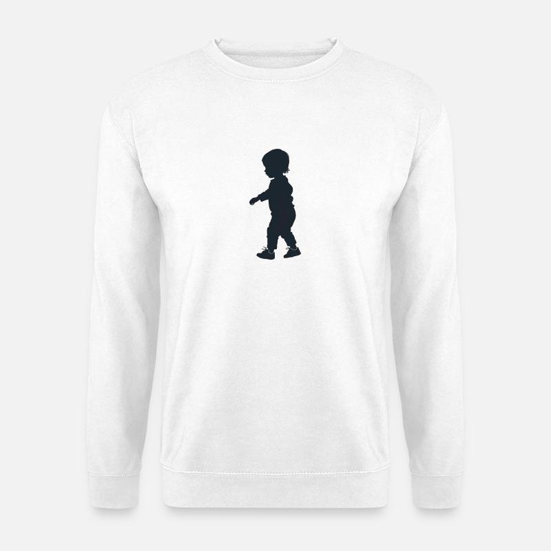Baby - Cooles Silhouetten-Logo - Unisex Pullover - Weiß