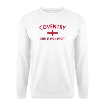 Coventry Cross Design with English Flag - Unisex Sweatshirt - white - Front