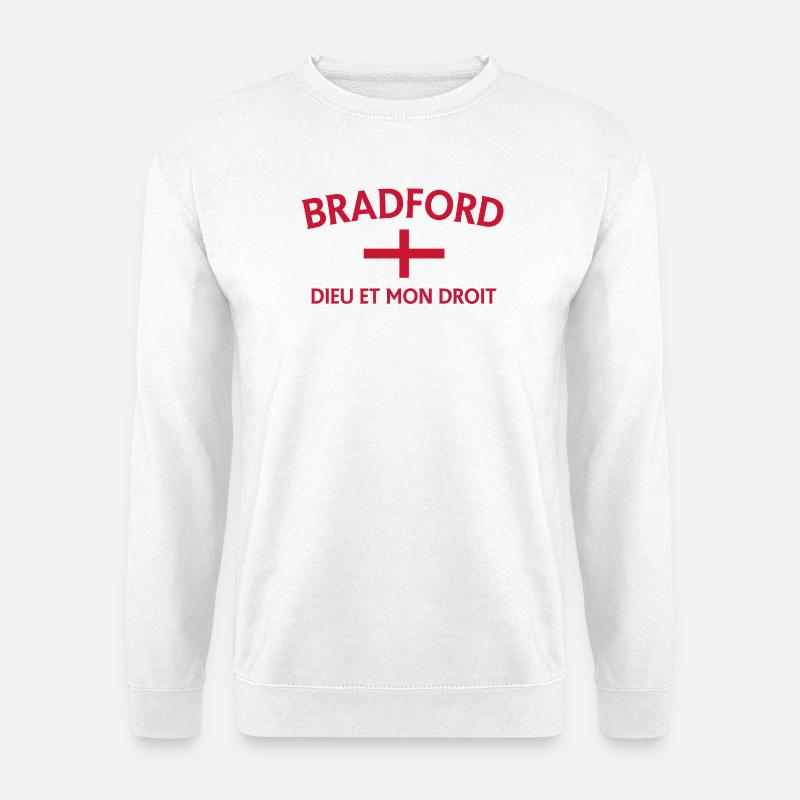 Bradford England Flagge DDM Design - Unisex Pullover - Weiß