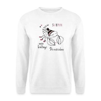Crabe avec Cap Scorpion - Sweat-shirt Unisexe - blanc - Devant
