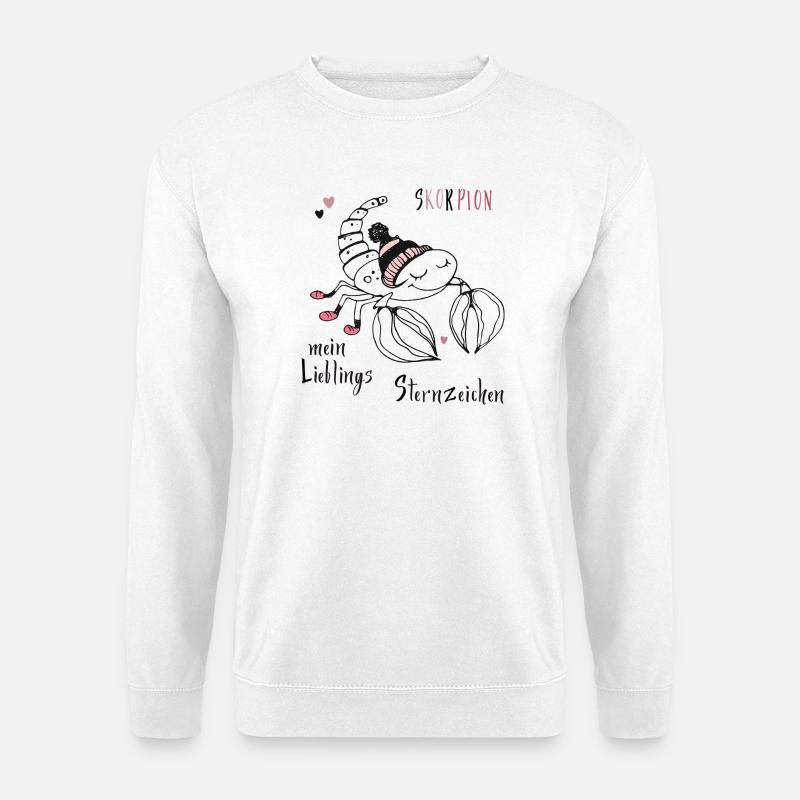 Krabbe mit Mütze Skorpion - Unisex Pullover - Weiß