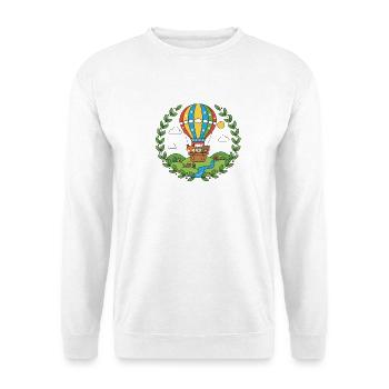 Montgolfière colorée Animal Travel - Sweat-shirt Unisexe - blanc - Devant