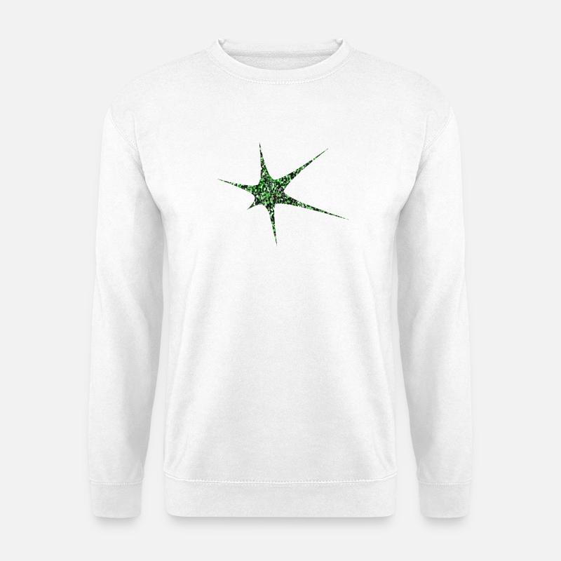 Grüner Glitzer Starburst Sparkle - Unisex Pullover - Weiß