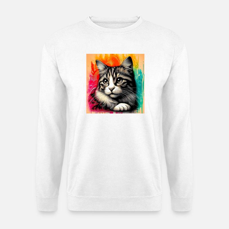cat - Unisex Sweatshirt - white