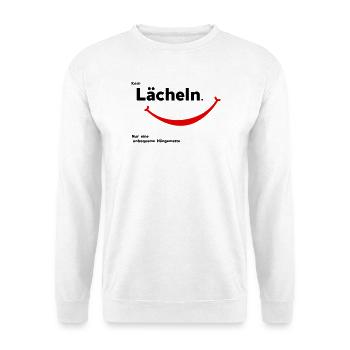 pas de sourire - Sweat-shirt Unisexe - blanc - Devant