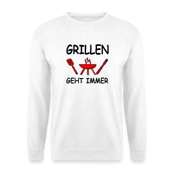 Grillen - Unisex Pullover - Weiß - Vorne
