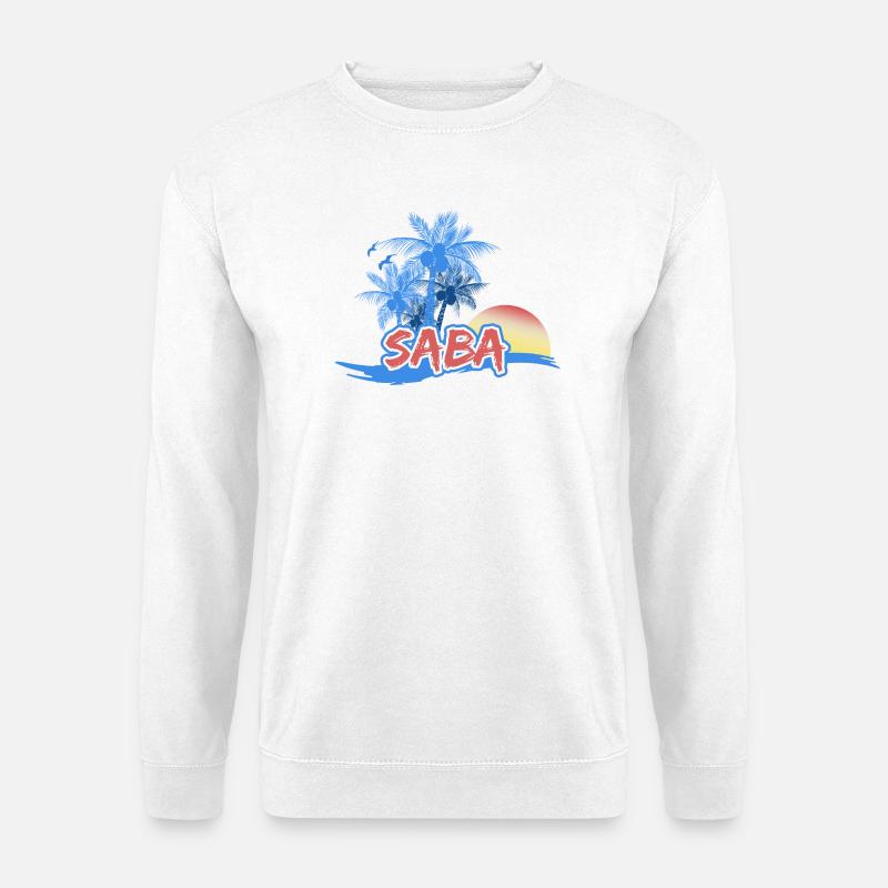 Saba als Strand - Unisex Pullover - Weiß