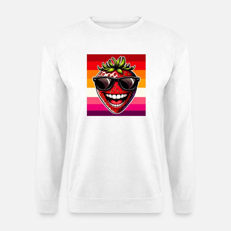 Erdbeeren Erdbeeren - Unisex Pullover - Weiß