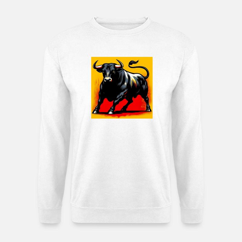 Stier - Unisex Pullover - Weiß