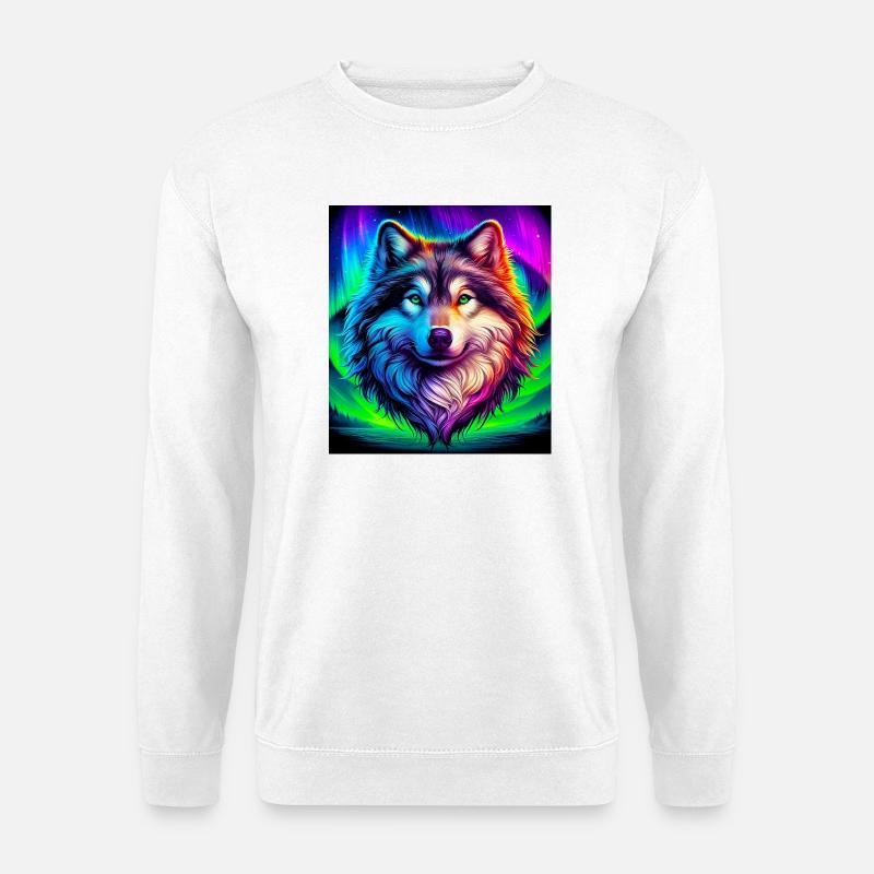 Wolf - Unisex Pullover - Weiß