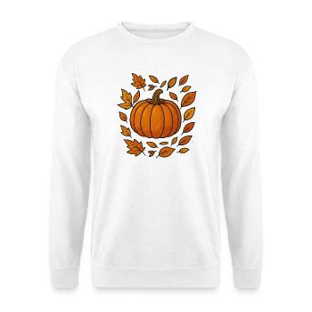 Autumnal pumpkin wreath - Unisex Sweatshirt - white - Front