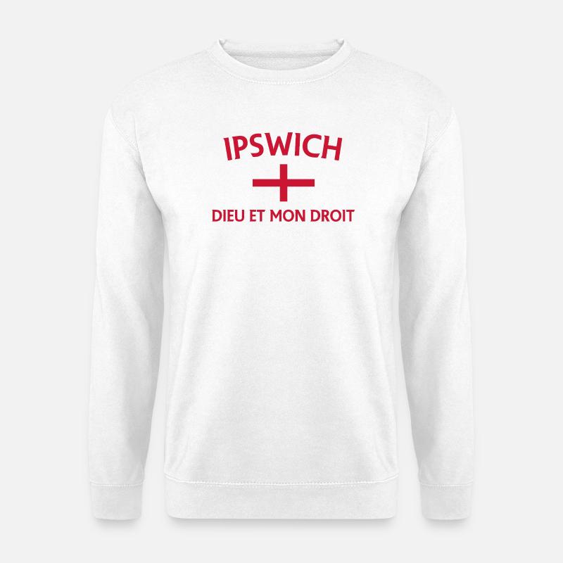 Wappenflagge von Ipswich - Unisex Pullover - Weiß