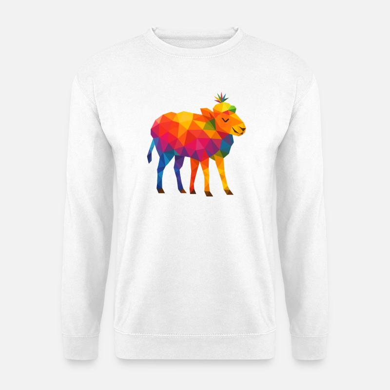 Regenbogenschiff mit 5 Beinen - Unisex Pullover - Weiß