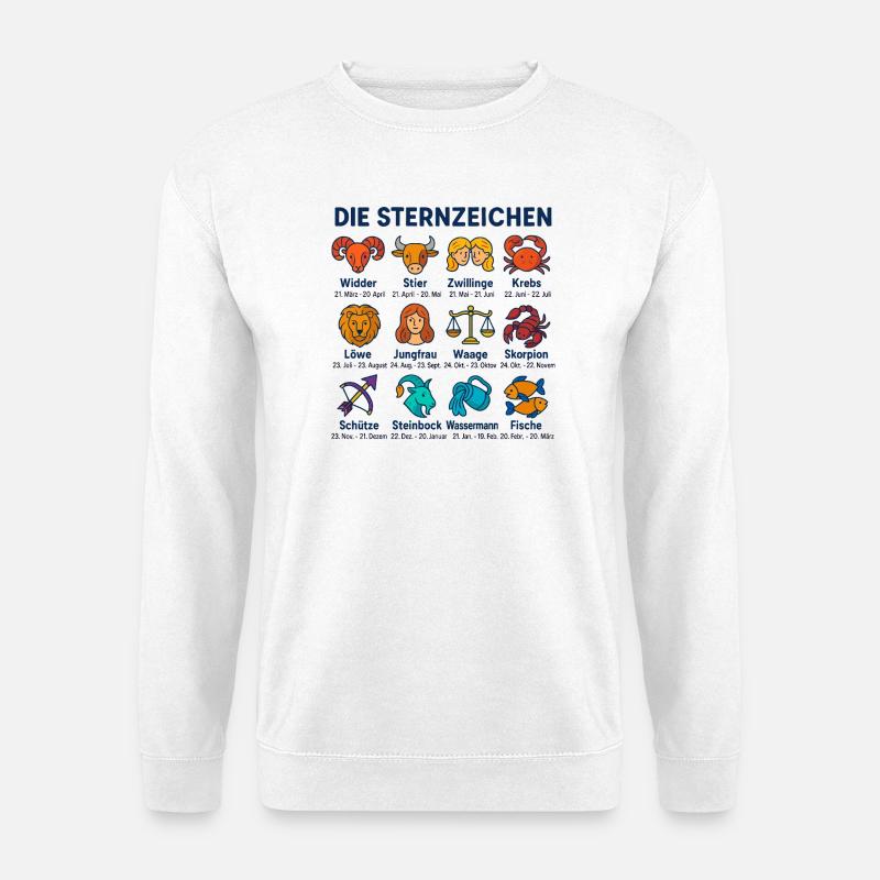 Die Sternzeichen - Unisex Pullover - Weiß