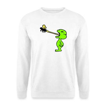 La grenouille attrape la mouche langue moustique manger le crapaud de la faim - Sweat-shirt Unisexe - blanc - Devant