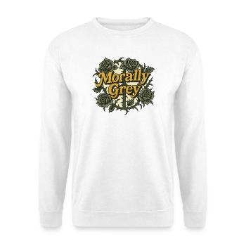 Morally Grey Roses Vintage Emblem - Unisex Sweatshirt - white - Front