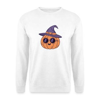 Schicke Kürbishexe mit Brille - Unisex Pullover - Weiß - Vorne