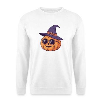 Pumpkin Wizard Chic Gläser - Unisex Pullover - Weiß - Vorne - Alina (178cm) & Michal (187cm)