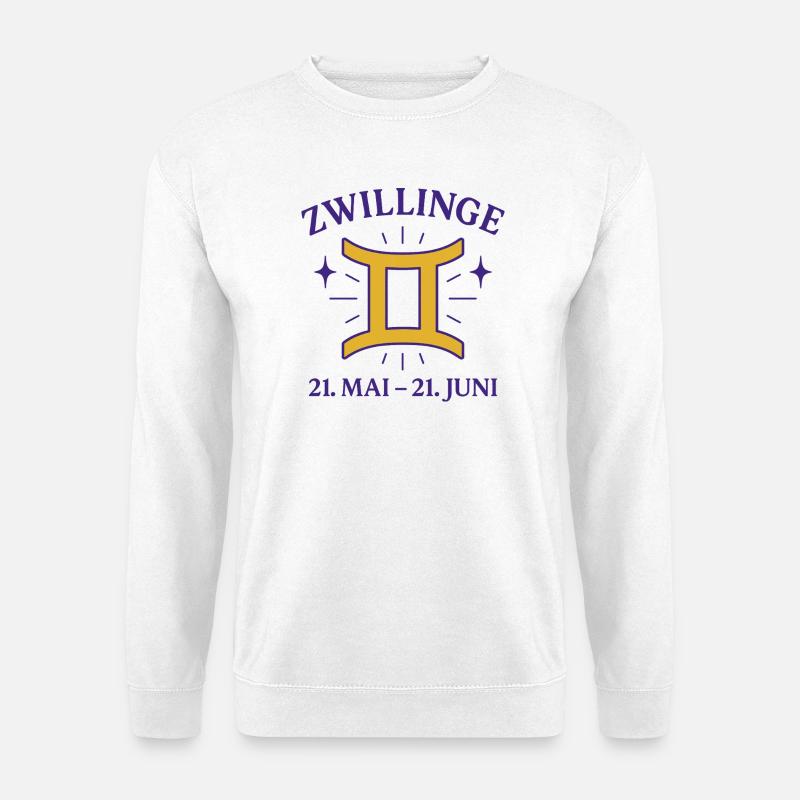 Sternzeichen Zwillinge - Unisex Pullover - Weiß
