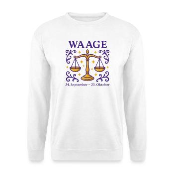 Sternzeichen Waage - Unisex Pullover - Weiß - Vorne