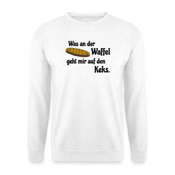 Waffel auf Keks - Unisex Pullover - Weiß - Vorne
