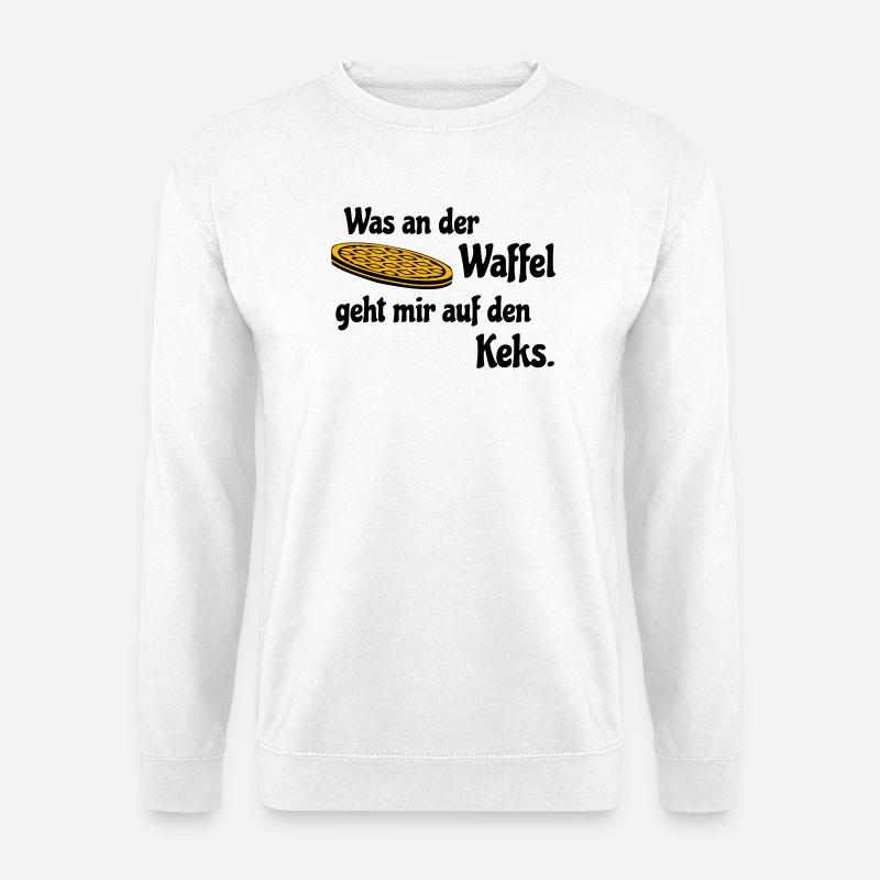 Waffel auf Keks - Unisex Pullover - Weiß