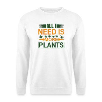 Besoin de plus de plantes - Sweat-shirt Unisexe - blanc - Devant