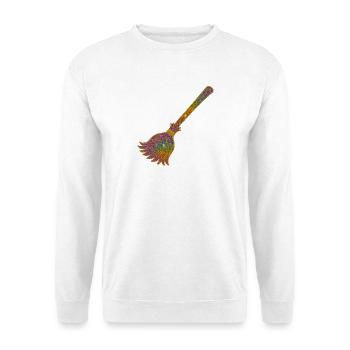 Rainbow Glitter Broom Magic - Unisex Sweatshirt - white - Front