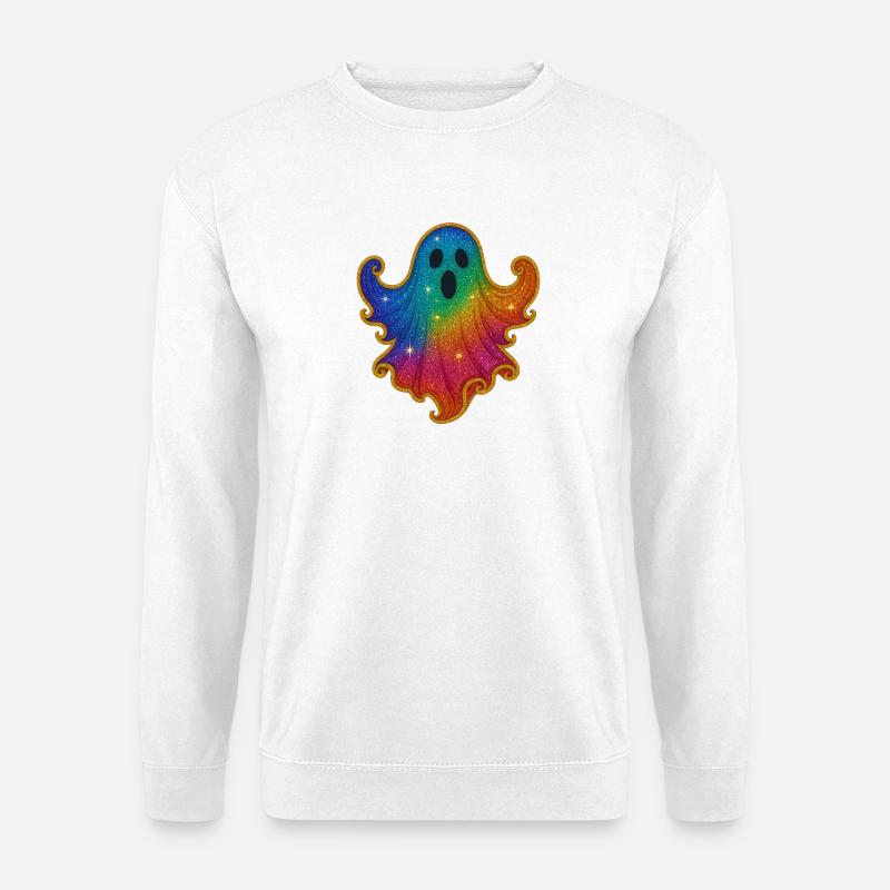 Regenbogen Geist Glitzer - Unisex Pullover - Weiß