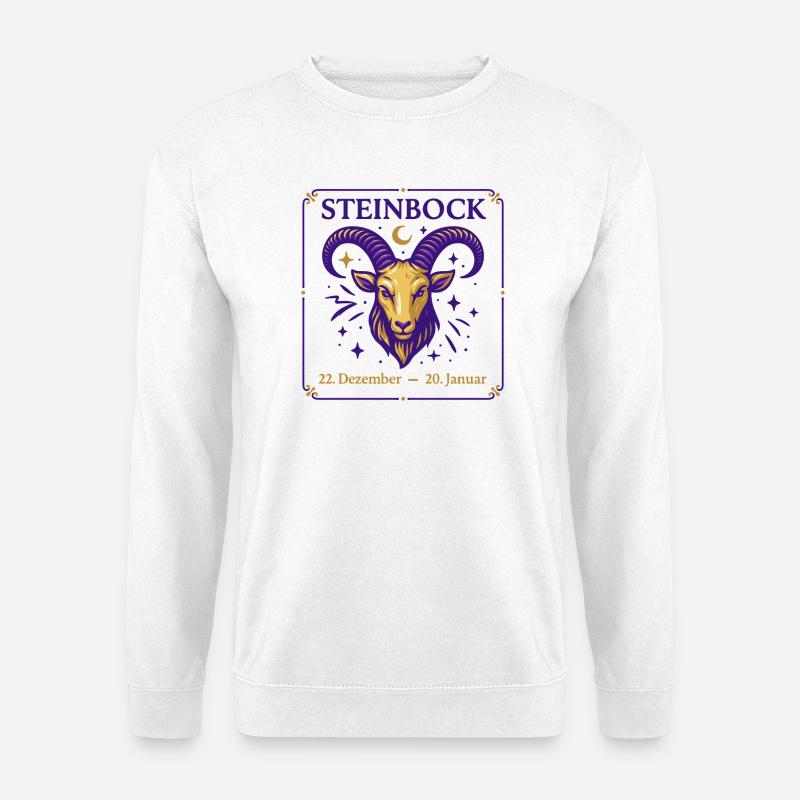Sternzeichen Steinbock - Unisex Pullover - Weiß