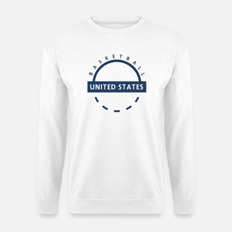 Basketball USA Emblem - Unisex Pullover - Weiß