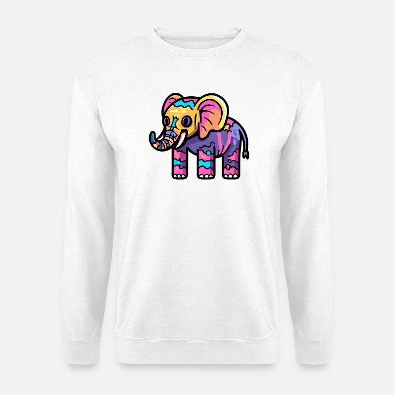 Elefant Halloween Zombie - Unisex Pullover - Weiß