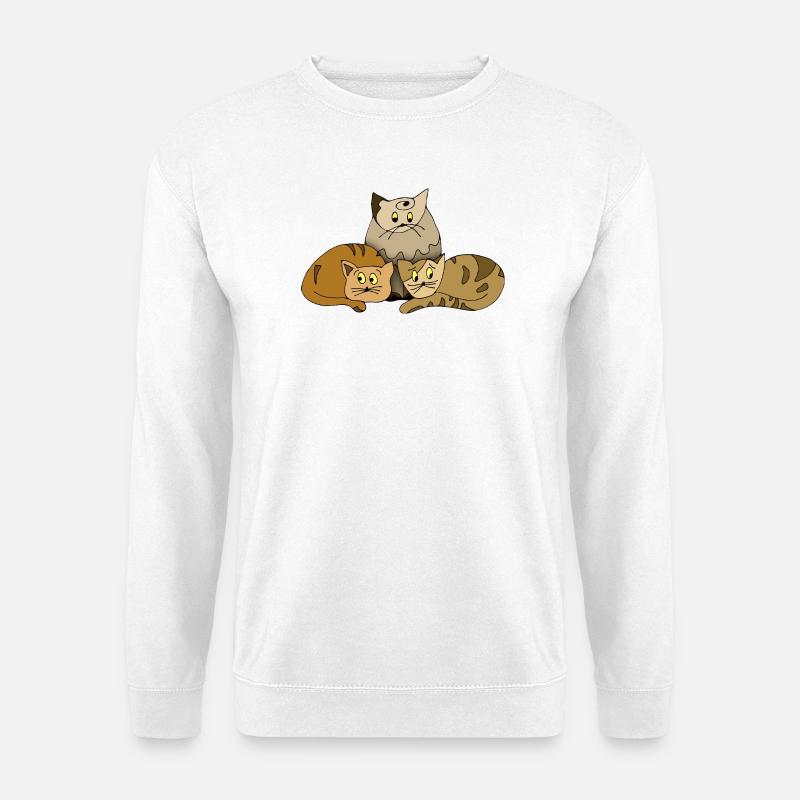 Katzen - Unisex Pullover - Weiß