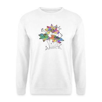 Fleur - Sweat-shirt Unisexe - blanc - Devant