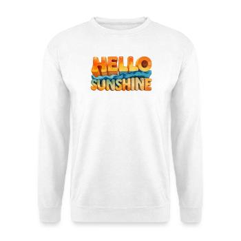 HELLO SUNSHINE – Watercolor Retro 70s Design - Unisex Sweatshirt - white - Front