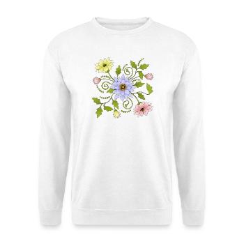 Fleur - Sweat-shirt Unisexe - blanc - Devant