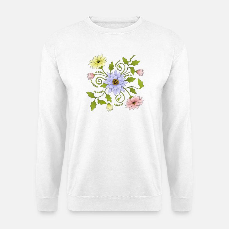 Blumen - Unisex Pullover - Weiß