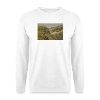Canyon en maille géométrique - Sweat-shirt Unisexe - blanc - Devant