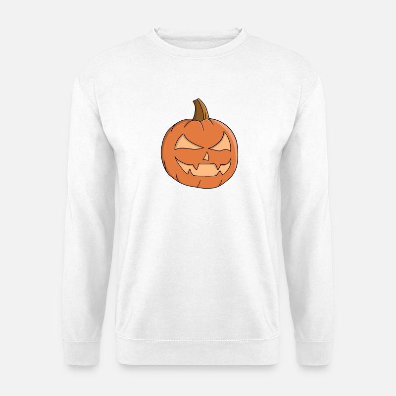 Mitternächtliches Jack-O-Lantern-Grinsen - Unisex Pullover - Weiß