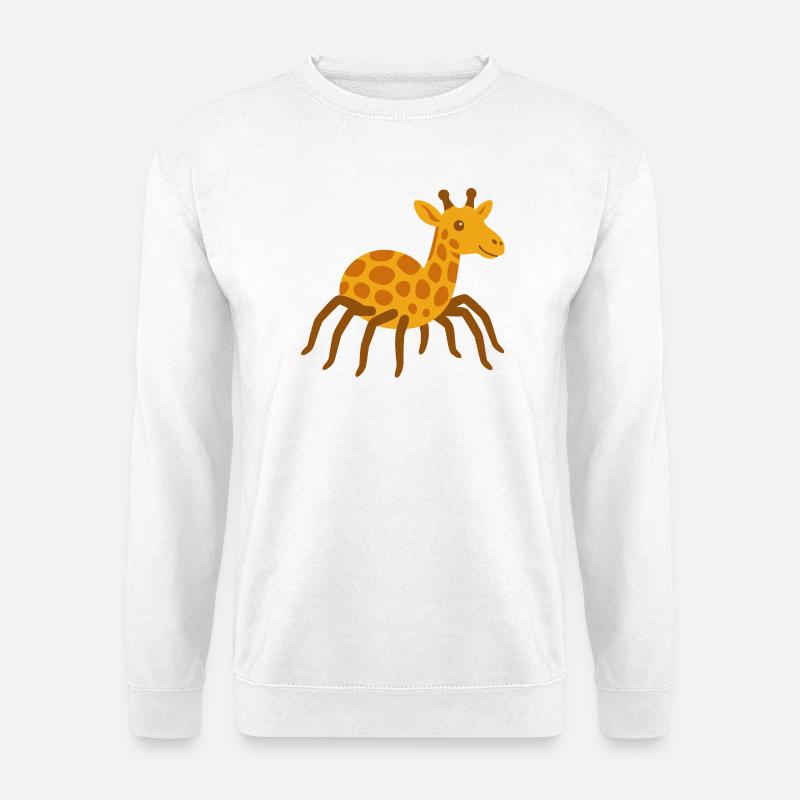 Niedliche Spinne Giraffe - Unisex Pullover - Weiß