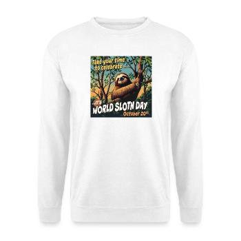 Journée Internationale de la Paresse – Tag des Faultiers - Sweat-shirt Unisexe - blanc - Devant