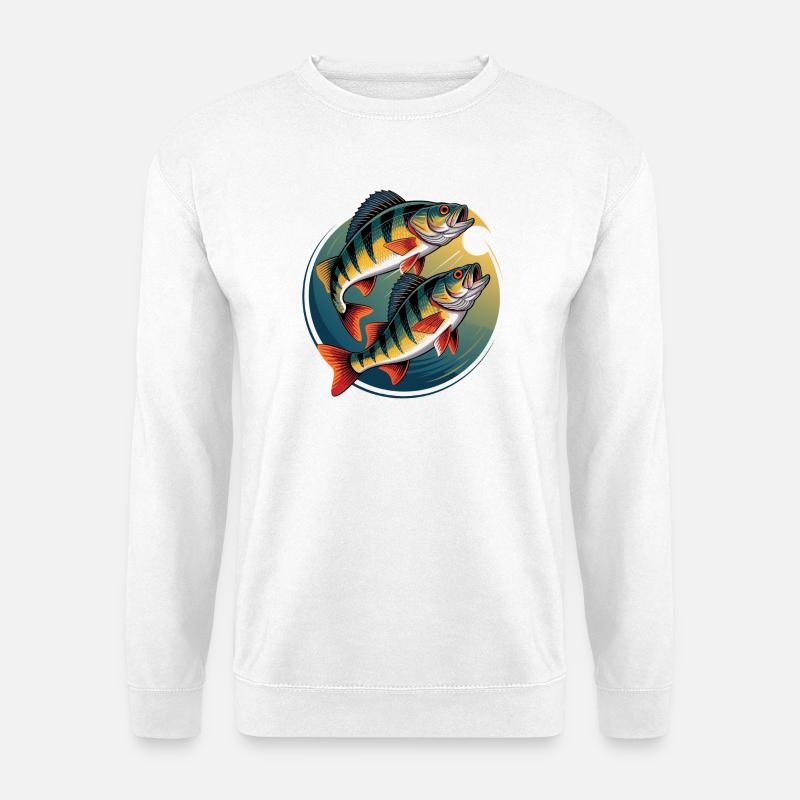 Two perch in a circle - Unisex Sweatshirt - white