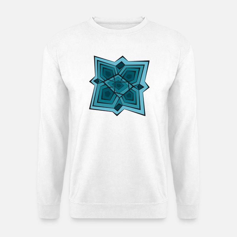 Geometrisches Sternenthema - Unisex Pullover - Weiß