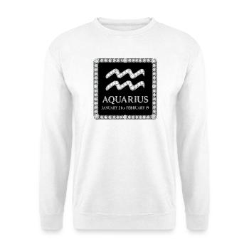 Sternzeichen Wassermann - Unisex Pullover - Weiß - Vorne