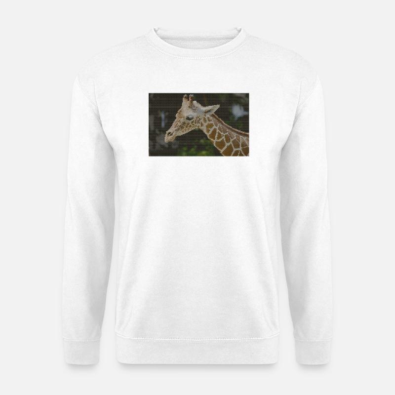 Giraffe with triangle pattern - Unisex Sweatshirt - white