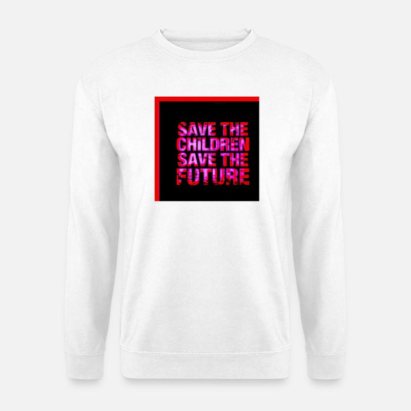 Neon Text Save the Future - Unisex Sweatshirt - white