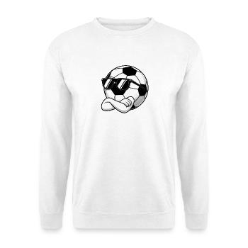 Ballon de football cool - Logo de sport - Sweat-shirt Unisexe - blanc - Devant